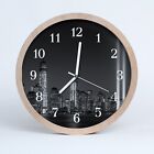 Tulup wooden clock 20fi cm wall clock kitchen clock - Black and white city