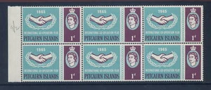 PITCAIRN Is.1965 ICY..VARIETY DOT in LEAF UM BLOCK of 6 - Picture 1 of 1