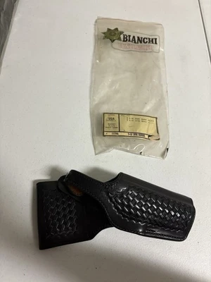 Bianchi S & W 9mm Holster # 99A Heavy Duty Black Leather - Image 1 of 3