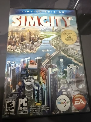 Sim City 2013 PC DVD-ROM Limited Edition Complete Box w/ Instruction Manual - Image 1 of 2