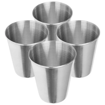  4 bicchierini da shot in acciaio inossidabile: piccoli bicchierini - Immagine 1 di 4