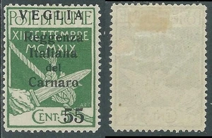 1920 VEGLIA 55 SU 5 CENT CARATTERI PIU PICCOLI SASSONE 10 MH * - US23-3 - Picture 1 of 1