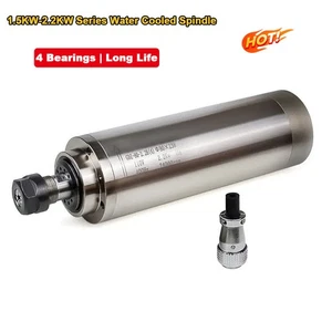 1.5KW 2.2KW 110V 220V 380V Water Cooled Spindle Motor 400Hz  for CNC Engraving - Picture 1 of 11