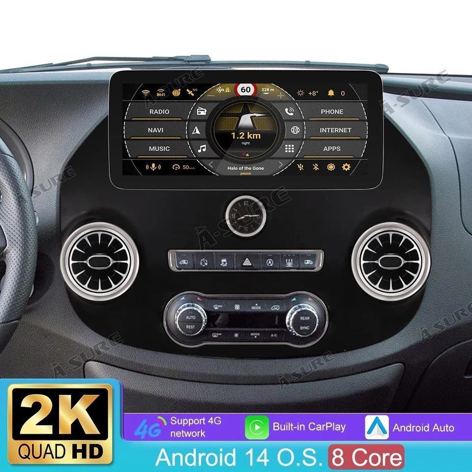 12.3" 4G Android 15 Autoradio Carplay Navi Für Mercedes Benz Vito W447 2014-2023 - Bild 1 von 4