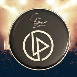GFA Linkin Park Band Drummer  * COLIN BRITTAIN *  Signed New 10" Drumhead C9 COA - Picture 1 of 4