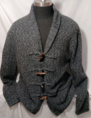 Suéter de lana y cachemir Matiere para hombre XL gris cuello chal palanca cárdigan preppy  Foto 1 de 4