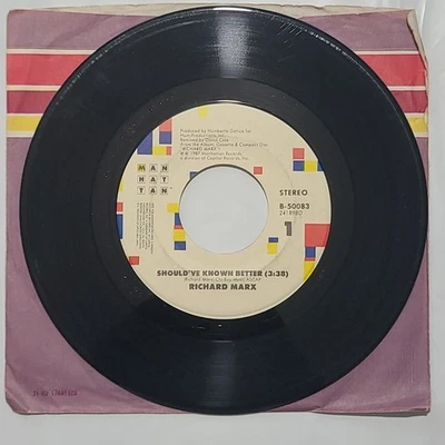 Richard Marx ~ Should've Known Better/ Rhythm Of Life ~ Manhattan 45 RPM Record - Image 1 of 4