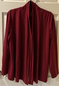 LL Bean Strickjacke Damen rot Langarm vorne offen dehnbar Freizeit XL Petite - Bild 1 von 11