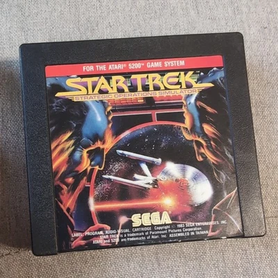 Star Trek (Atari 5200, 1983) AUTHENTIC Label Variant RARE - Image 1 of 3