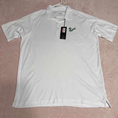 NWT Men's Large Antigua NCAA South Florida Bulls White Tribute Golf Polo Shirt - Image 1 of 4