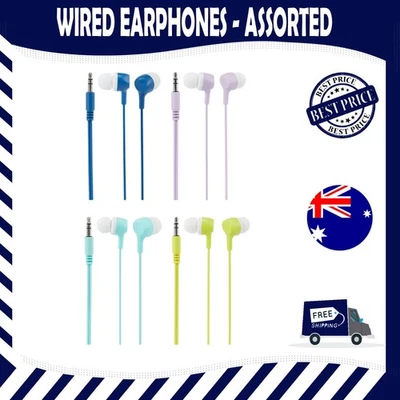 AUX Wired Earphones Headphones Headset Earbuds With Mic iPhone Android ASSORTED - image 1 of 4
