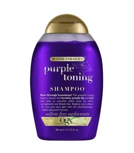OGX Sulfate Free Blonde Enhance Purple Toning Shampoo 385ml - New - Picture 1 of 5