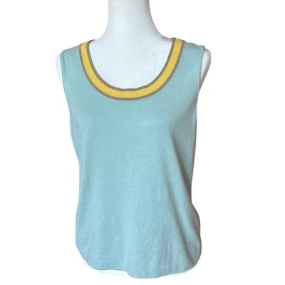 Camiseta sin mangas vintage Escada para Neiman Marcus de seda y cachemir para mujer talla 10 (M) Italia Foto 1 de 4