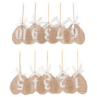  Wedding Table Numbers Hessian Burlap Banners Cupcake Topper