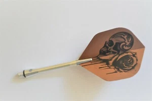 ALUMINIUM STEMS AND ALCHEMY PRO AMOIR NOIR DART FLIGHT SET UP - Picture 1 of 2