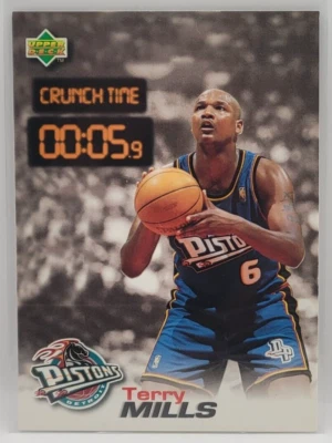 1997 Upper Deck Nestle Crunch Time Terry Mills Insert Card (Detroit Pistons) - Image 1 of 2