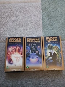 Star Wars Original Trilogy Special Edition 3 x VHS Video Cassettes *Extra Scenes - Picture 1 of 9