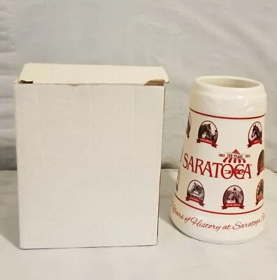2013 Саратога пружины гонки курс керамическое пиво кружка Stein скачки - Изображение 1 из 4