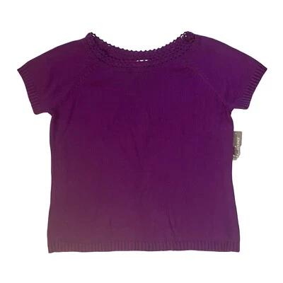 Nuevo con etiquetas Suéter Jones New York Para Mujer 2X Púrpura Tejido Manga Corta Pullover Top Foto 1 de 4