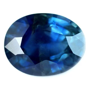 Certified Natural Blue Sapphire 1.34ct SI Clarity Madagascar Oval 7.18x5.56 mm  - Picture 1 of 3