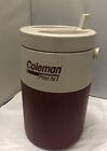Vintage Coleman Polylite 1/2 Gallon Water Cooler Jug #5590 Maroon & Gray