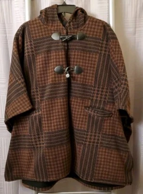 Suéter con Capa Rachel Roy Marrón Negro A Cuadros Rayas Foto 1 de 4