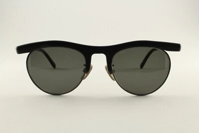 Authentic Oliver Peoples OP-4 MBK-P 47mm Matte Black Pewter Vintage Sunglasses - Image 1 of 4