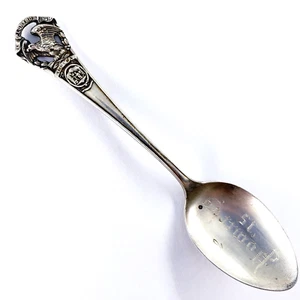 WEIDLICH STERLING SPOON CO Vintage 5" Silver Souvenir POMEROY IOWA Coat Of Arms - Picture 1 of 7