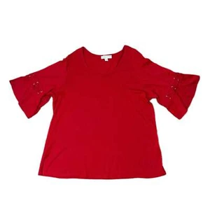 PRE-OWNED - Michael Michael Kors Red Short Sleeve Top - Picture 1 of 4