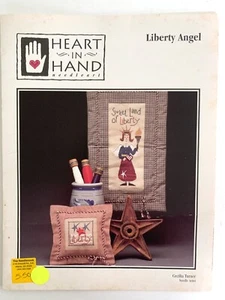 Heart in Hand Counted Cross Stitch Pattern LIBERTY ANGEL - Picture 1 of 1