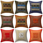 Indian Brocade Silk Cushion Cover Throw Handmade Cotton Pillow Case Cover 16"