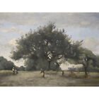 Corot Apple Trees In A Field C1865 Painting Large Wall Art Print 18X24 In