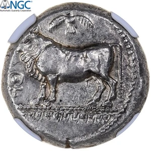 [#1021176] Cyprus, Onasioikos, Stater, ca. 450-440 BC, Paphos, Silver, NGC, AU 4 - Picture 1 of 2