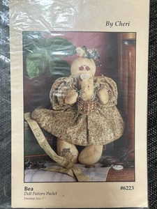 Primitive Pattern For Doll & Basket Vintage New Uncut - Picture 1 of 1