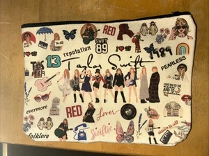 USED Taylor Swift Cloth Cosmetic/Makeup/Storage/Jewelry/Pencil Case Birthtay - Picture 1 of 2