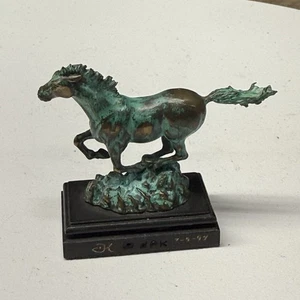 Daniel Phillip Kronberg signiert & datiert Puppenhaus Miniatur Bronze Statue Pferd - Bild 1 von 10