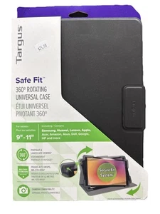 Targus Safe Fit Universal 9-11 360 Rotating Tablet Case Black - THZ785GL - Picture 1 of 2