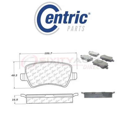 Centric Ceramic Disc Brake Pads w Shims for 2012-2015 Land Rover Range Rover qq Foto 1 de 4