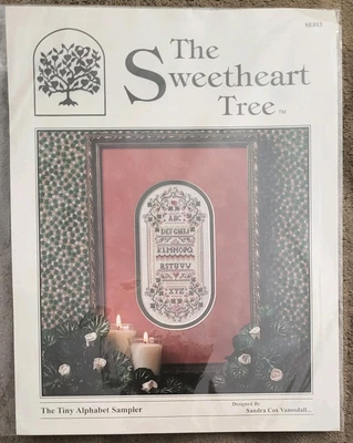 THE SWEETHEART TREE TINY ALPHABET SAMPLER CROSS STITCH CHART- NEW - Image 1 of 3