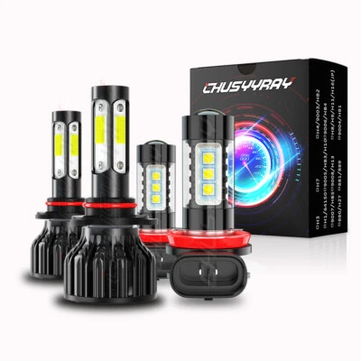 Комбинированные 4 светодиодные противотуманные фары для Lincoln MKX 2011-2015 6000K высокие/низкие + лампы - Изображение 1 из 4