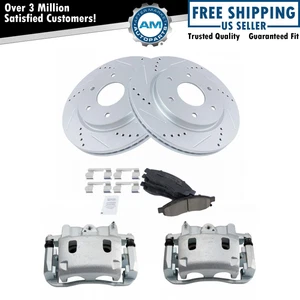 Front Ceramic Pads Performance Rotors & Caliper Kit for Infiniti Nissan New - Picture 1 of 6