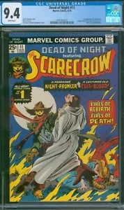 Dead of Night #11 (1975) ⭐ CGC 9.4 ⭐ 1. App von Scarecrow! Marvel Horror Comic - Bild 1 von 2