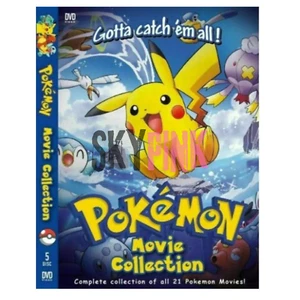 DVD Anime Pokemon 21 In 1 Complete Movie Collection - English Dub - Picture 1 of 11