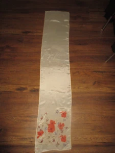 VERA NEUMANN Vintage RED PURPLE BLUE FLOWERS On WHITE Silk SCARF - 1960's - Picture 1 of 3