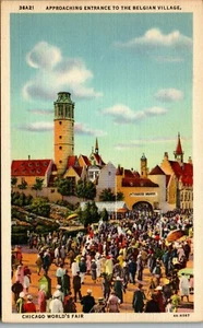 Entrance to Belgian Village,1933 World's Fair Chicago Vintage CH1 - Picture 1 of 2