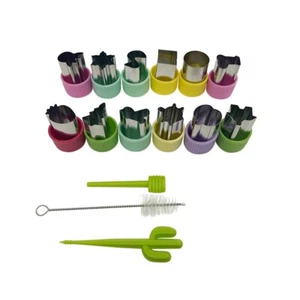 15Pcs/Set Mini Fruit/Vegetable Cookie Cutter Set DIY Cartoon Cutting Die Tools - Picture 1 of 16
