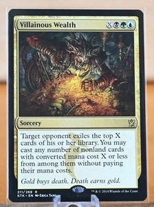 Magic: The Gathering: Villainous Wealth - 211/269 - sin papel de aluminio - Khans of Tarkir - casi nuevo - Imagen 1 de 2