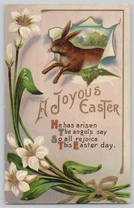 Postcard Easter Greetings Embossed Divided Back c1912 - Picture 1 of 2