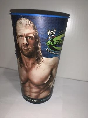WWE 7/11 Summer Slam 2009 Big Gulp Lote de 3 RARO Triple H Edge John Cena Foto 1 de 4