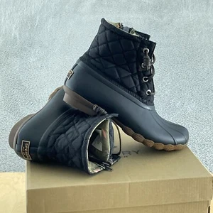 Sperry Women's Saltwater Boots, Black, 5.5 NWB S089 - Picture 1 of 8
